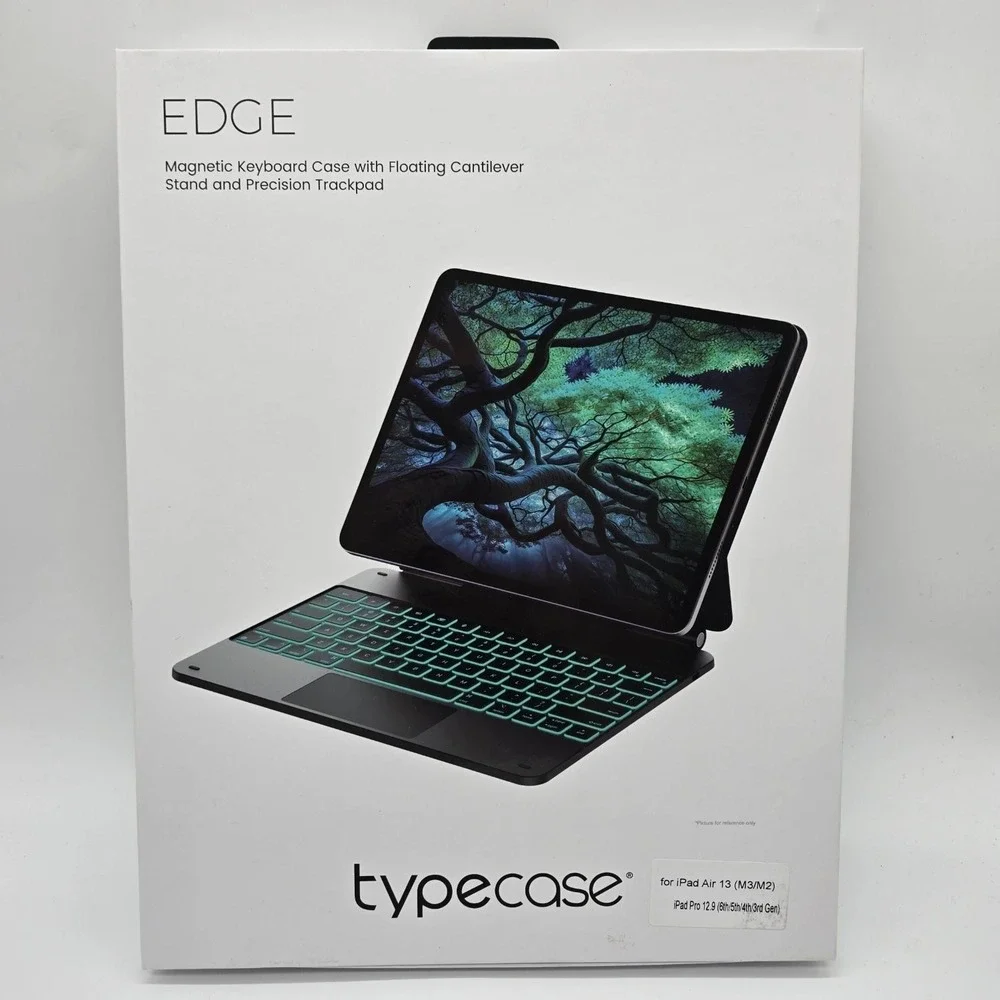 typecase Edge‎ iPad Air 13 & Pro 12.9 Keyboard Case 11-Color Backlight Trackpad